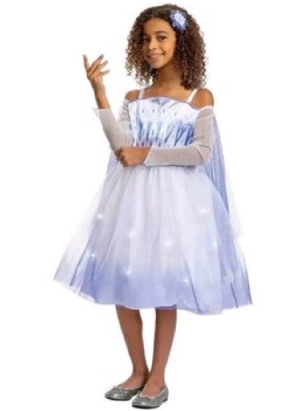 Disney❄️FROZEN❄️SNOW QUEEN ELSA DELUXE ✨ LIGHTS-UP✨SIZE MEDIUM (7-8) 🌟NWT🌟